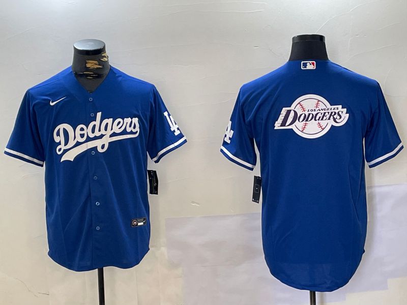 Men Los Angeles Dodgers Blank Blue Game 2024 Nike MLB Jersey style 10178